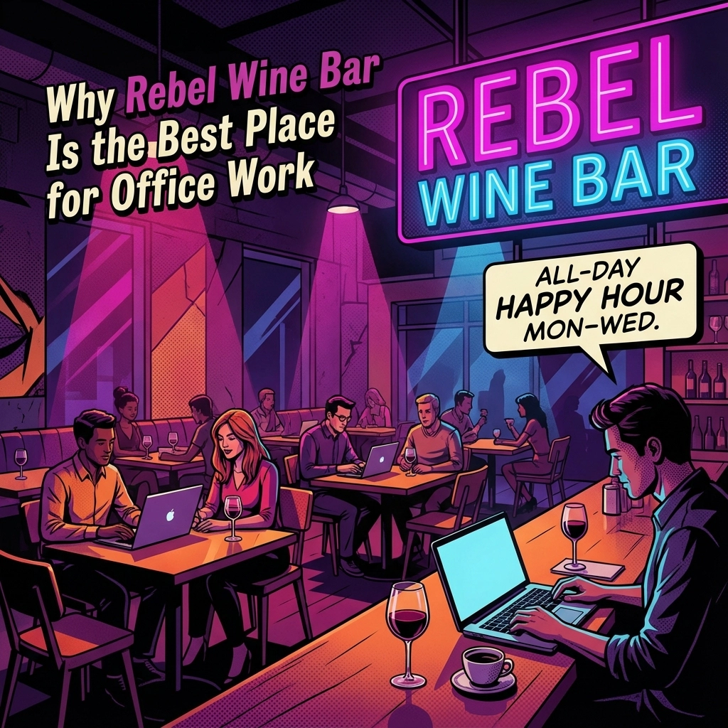 Why Rebel Wine Bar Is the Best Place for Office Work (with All-Day Happy Hour Monday–Wednesday)